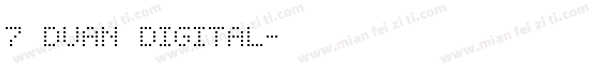 7 Duan digital字体转换